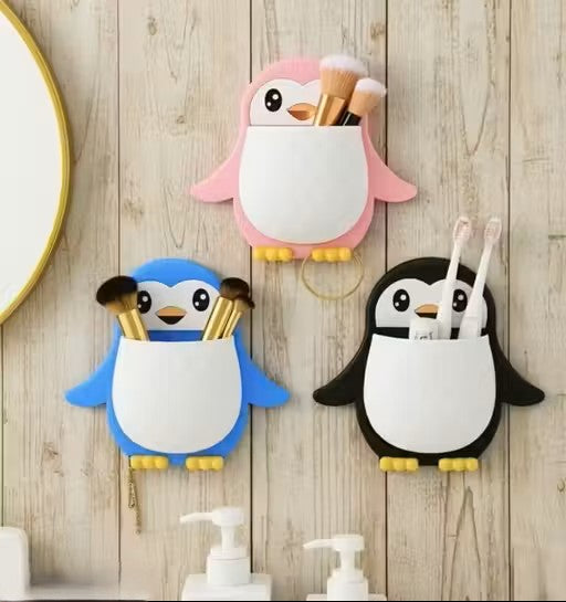 Pack Of 3 Kids New Penguin Design Toothbrush Holder