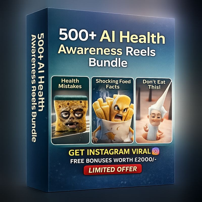 500+ AI HEALTH TIPS REELS VIDEO BUNDLE 2026