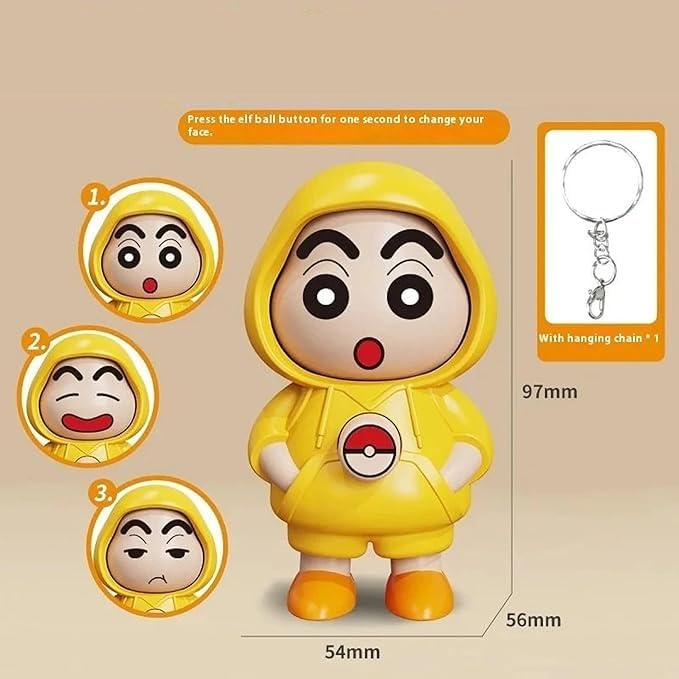 Shinchan Face Rotating Keychain